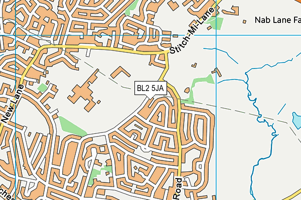 BL2 5JA map - OS VectorMap District (Ordnance Survey)