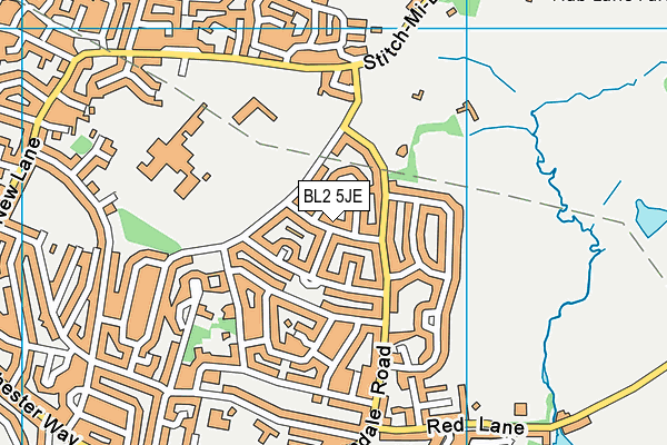BL2 5JE map - OS VectorMap District (Ordnance Survey)