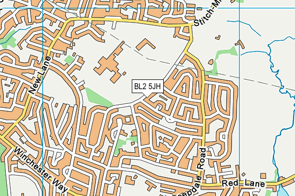 BL2 5JH map - OS VectorMap District (Ordnance Survey)