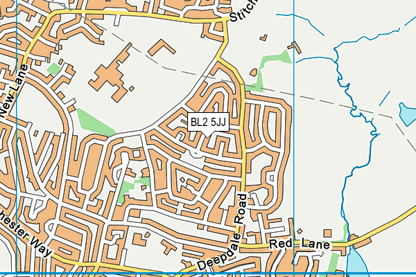 BL2 5JJ map - OS VectorMap District (Ordnance Survey)