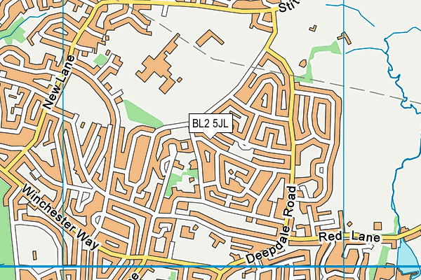 BL2 5JL map - OS VectorMap District (Ordnance Survey)