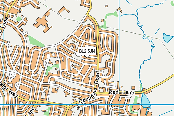 BL2 5JN map - OS VectorMap District (Ordnance Survey)