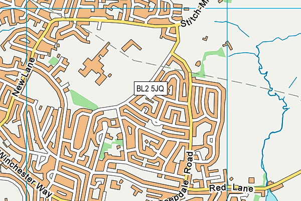 BL2 5JQ map - OS VectorMap District (Ordnance Survey)