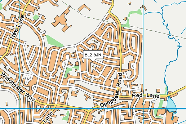 BL2 5JR map - OS VectorMap District (Ordnance Survey)