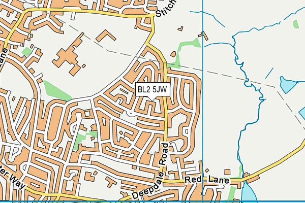 BL2 5JW map - OS VectorMap District (Ordnance Survey)