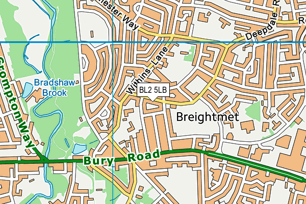 BL2 5LB map - OS VectorMap District (Ordnance Survey)