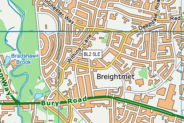 BL2 5LE map - OS VectorMap District (Ordnance Survey)