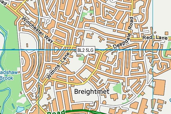 BL2 5LG map - OS VectorMap District (Ordnance Survey)