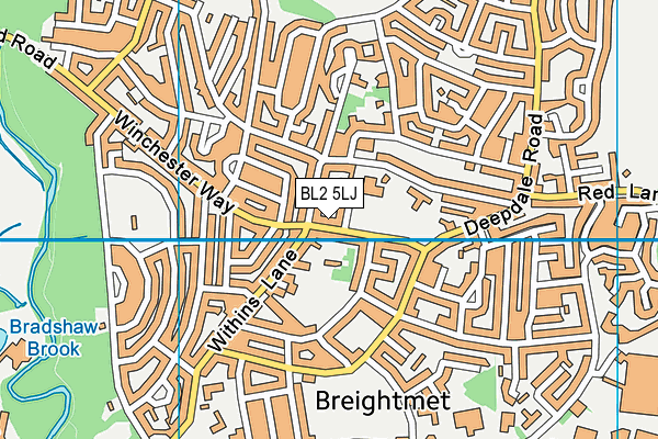 BL2 5LJ map - OS VectorMap District (Ordnance Survey)