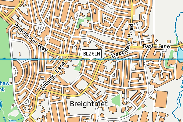 BL2 5LN map - OS VectorMap District (Ordnance Survey)