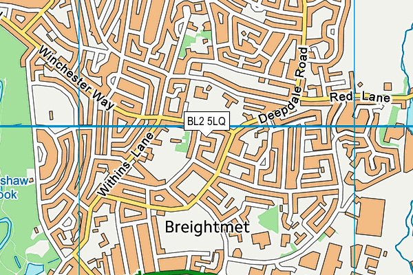 BL2 5LQ map - OS VectorMap District (Ordnance Survey)