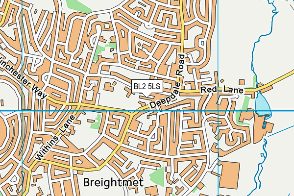 BL2 5LS map - OS VectorMap District (Ordnance Survey)