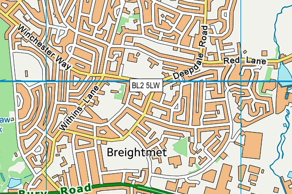 BL2 5LW map - OS VectorMap District (Ordnance Survey)