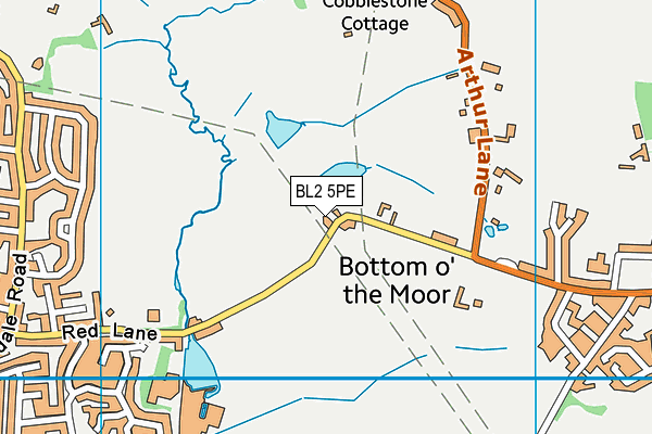 BL2 5PE map - OS VectorMap District (Ordnance Survey)