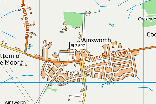 BL2 5PZ map - OS VectorMap District (Ordnance Survey)