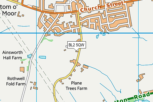 BL2 5QW map - OS VectorMap District (Ordnance Survey)