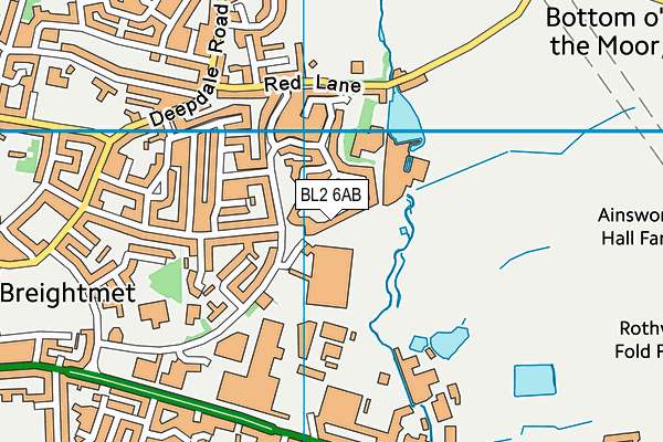 BL2 6AB map - OS VectorMap District (Ordnance Survey)