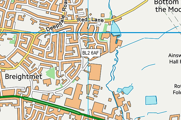 BL2 6AF map - OS VectorMap District (Ordnance Survey)