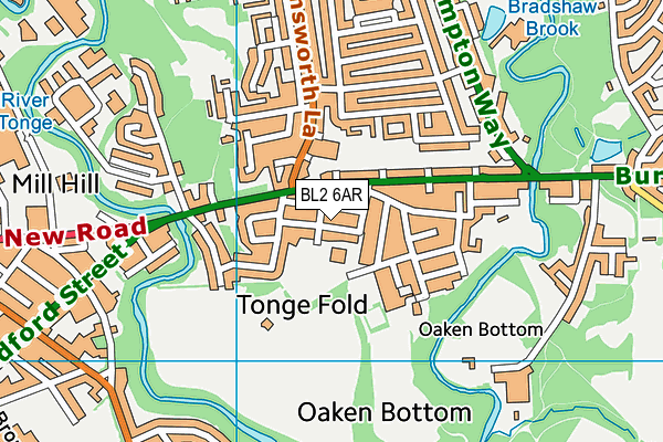 BL2 6AR map - OS VectorMap District (Ordnance Survey)