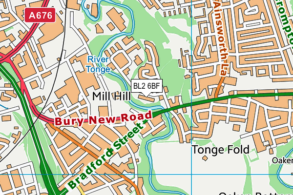 BL2 6BF map - OS VectorMap District (Ordnance Survey)