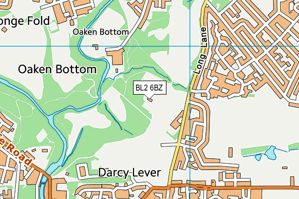 BL2 6BZ map - OS VectorMap District (Ordnance Survey)