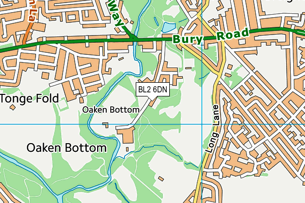 BL2 6DN map - OS VectorMap District (Ordnance Survey)
