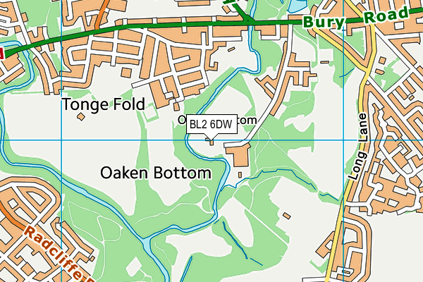 BL2 6DW map - OS VectorMap District (Ordnance Survey)