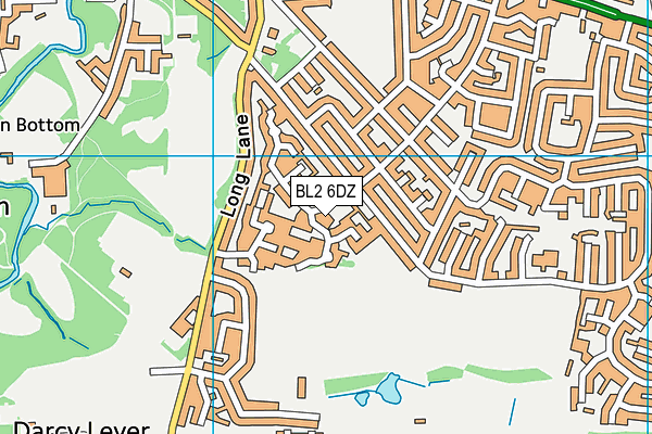 BL2 6DZ map - OS VectorMap District (Ordnance Survey)