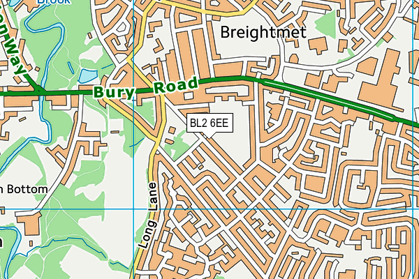 BL2 6EE map - OS VectorMap District (Ordnance Survey)