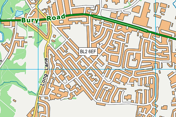 BL2 6EF map - OS VectorMap District (Ordnance Survey)