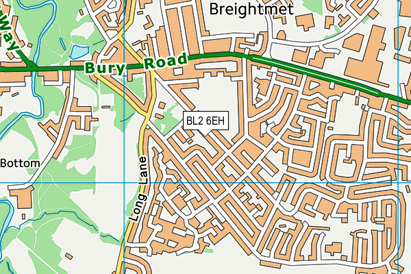 BL2 6EH map - OS VectorMap District (Ordnance Survey)