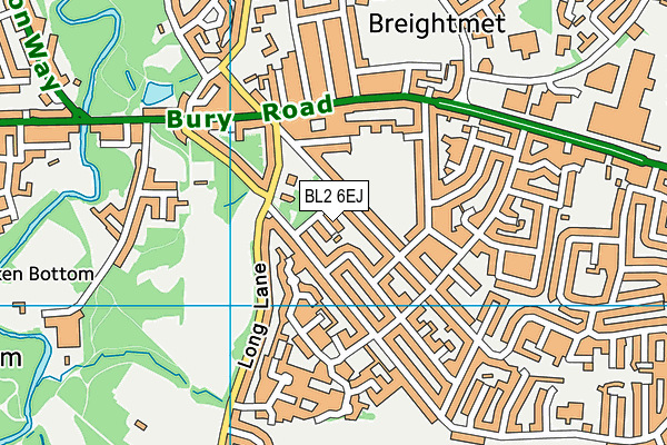 BL2 6EJ map - OS VectorMap District (Ordnance Survey)