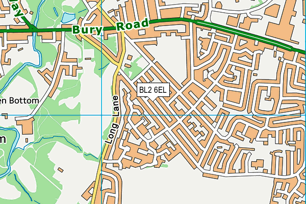 BL2 6EL map - OS VectorMap District (Ordnance Survey)