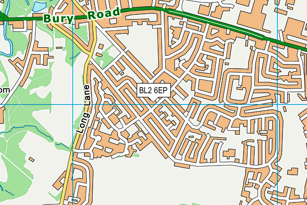 BL2 6EP map - OS VectorMap District (Ordnance Survey)