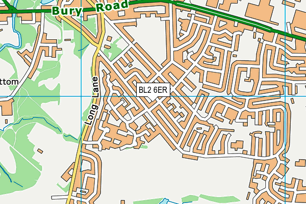 BL2 6ER map - OS VectorMap District (Ordnance Survey)