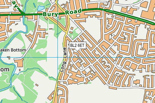 BL2 6ET map - OS VectorMap District (Ordnance Survey)