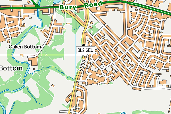 BL2 6EU map - OS VectorMap District (Ordnance Survey)