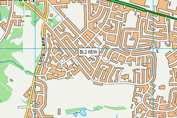 BL2 6EW map - OS VectorMap District (Ordnance Survey)