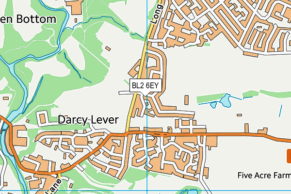 BL2 6EY map - OS VectorMap District (Ordnance Survey)