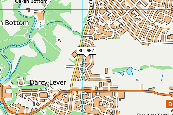 BL2 6EZ map - OS VectorMap District (Ordnance Survey)