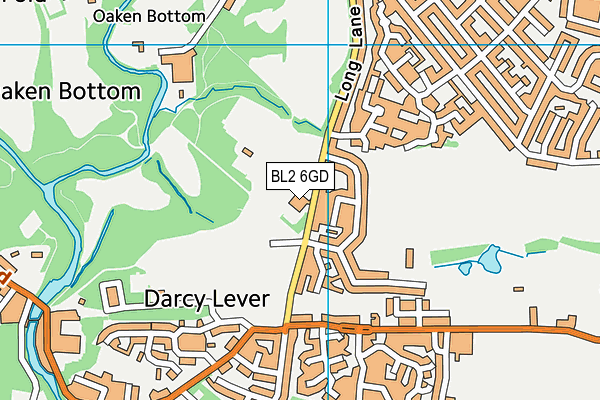 BL2 6GD map - OS VectorMap District (Ordnance Survey)