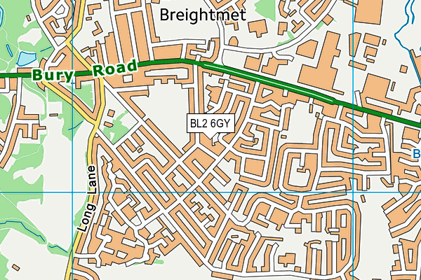 BL2 6GY map - OS VectorMap District (Ordnance Survey)