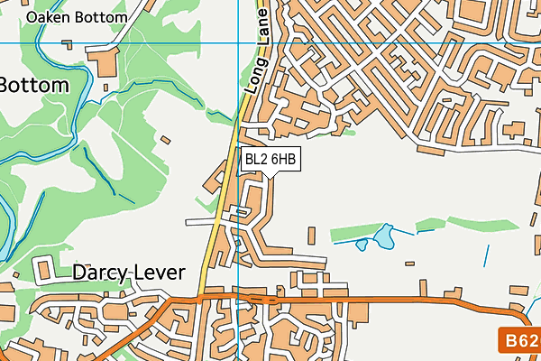 BL2 6HB map - OS VectorMap District (Ordnance Survey)