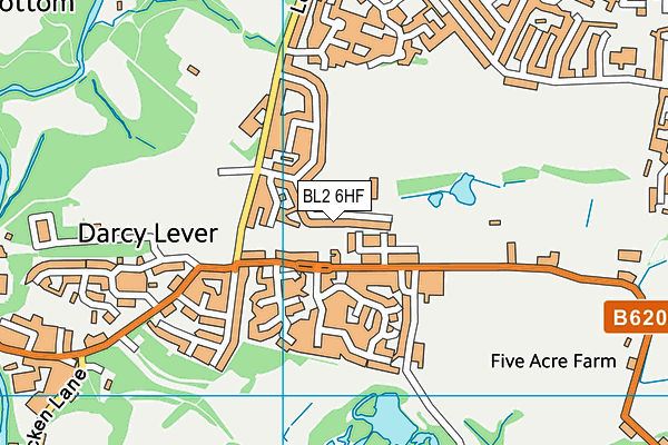 BL2 6HF map - OS VectorMap District (Ordnance Survey)