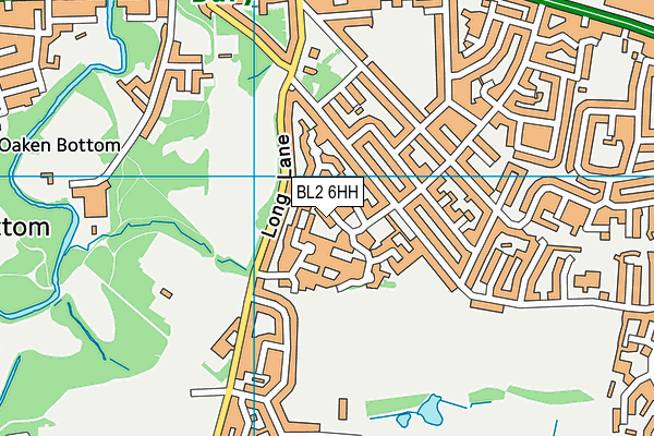 BL2 6HH map - OS VectorMap District (Ordnance Survey)