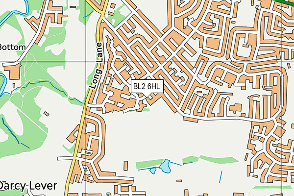 BL2 6HL map - OS VectorMap District (Ordnance Survey)