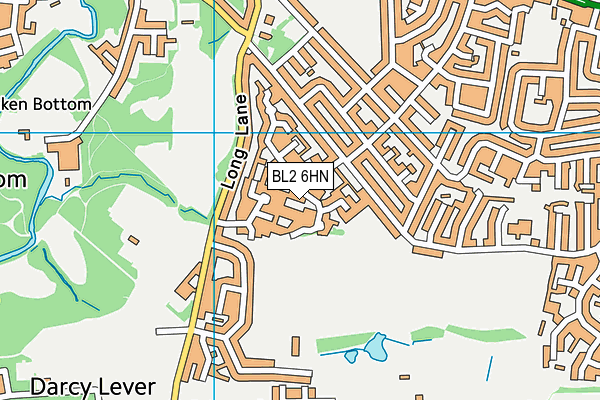 BL2 6HN map - OS VectorMap District (Ordnance Survey)