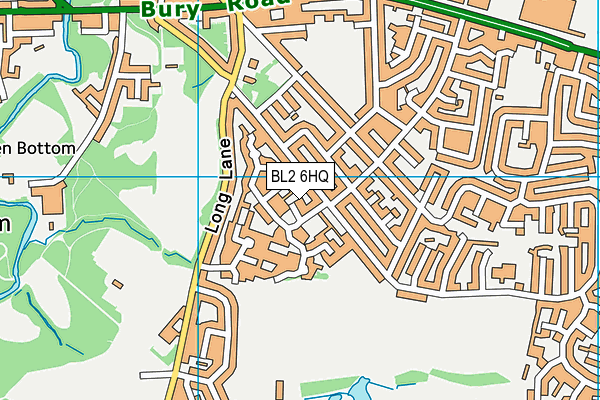 BL2 6HQ map - OS VectorMap District (Ordnance Survey)