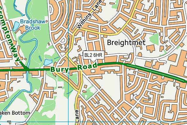 BL2 6HR map - OS VectorMap District (Ordnance Survey)