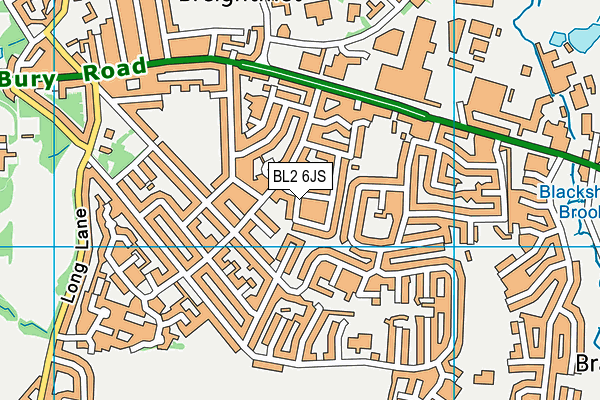 BL2 6JS map - OS VectorMap District (Ordnance Survey)